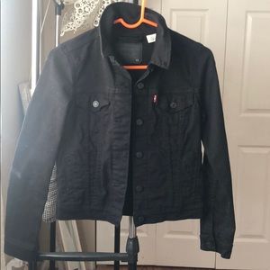 cute black levi jacket
